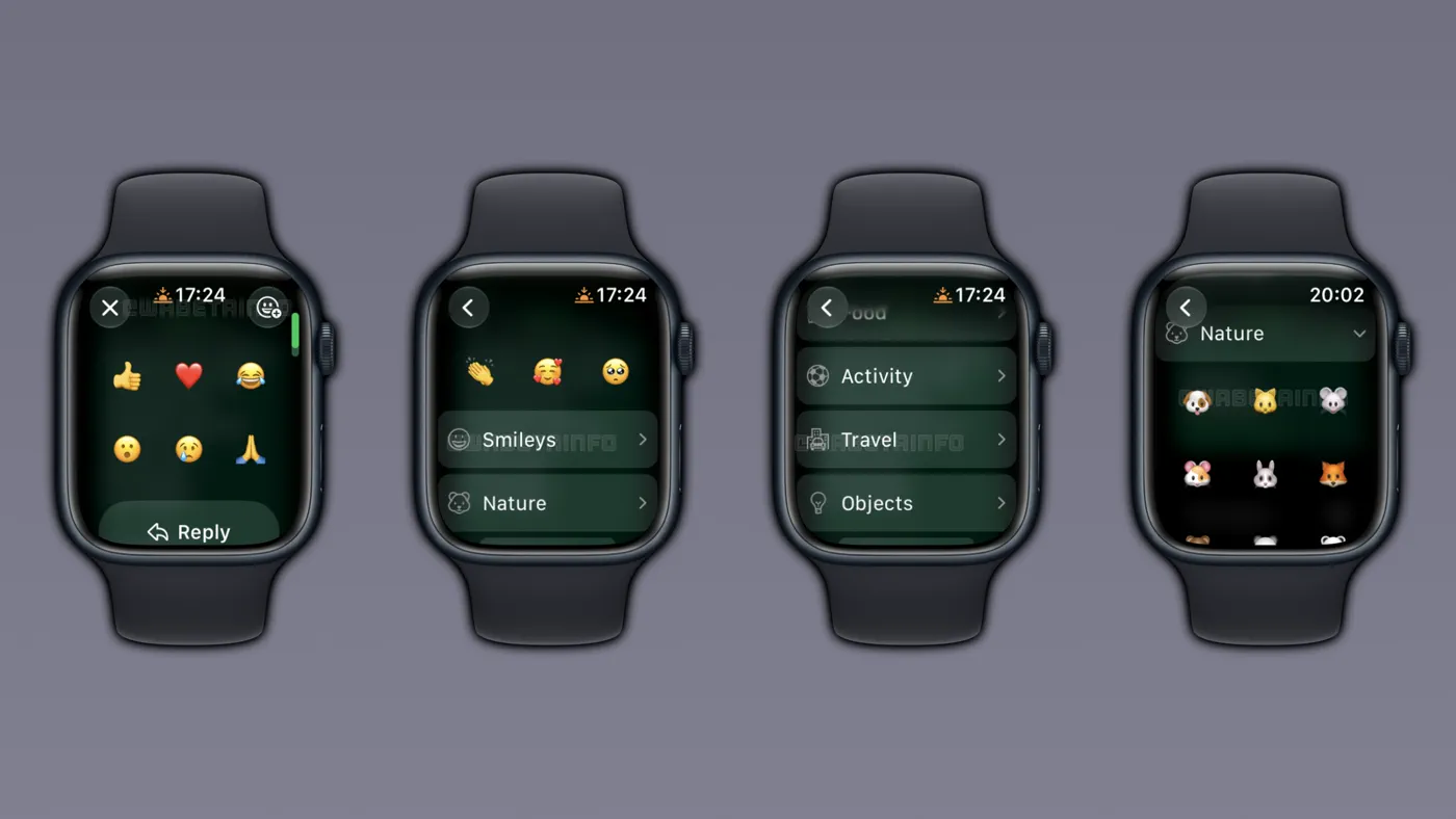 WhatsApp for Apple Watch Adds Full Emoji Reaction Support