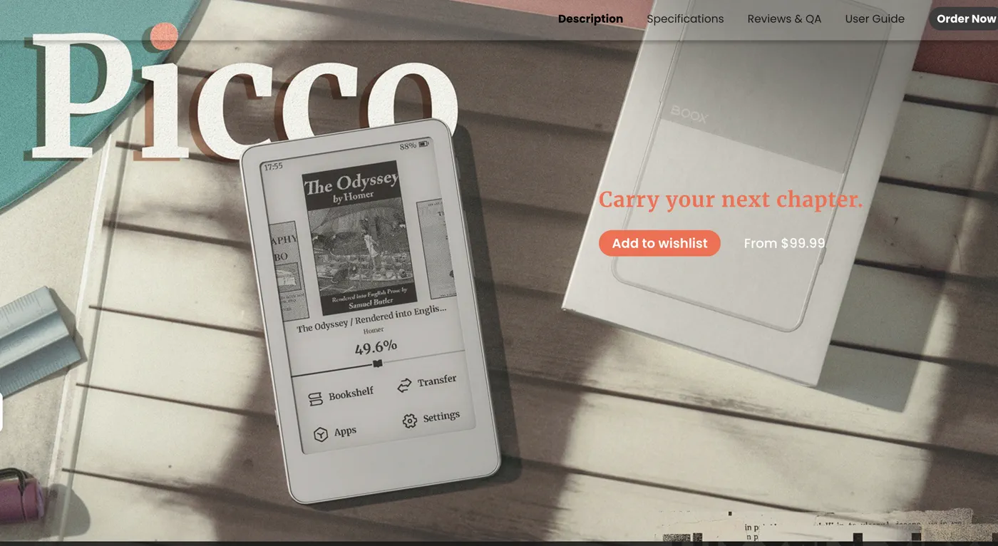 Boox Opens Preorders for Picco, an Ultra-Pocketable $99 E-Reader