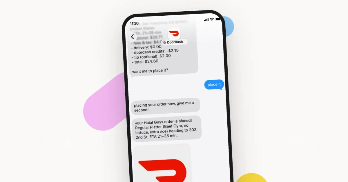 DoorDash Brings AI-Powered Food Ordering Directly to Apple Messages